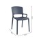 Cosco Outdoor/Indoor Stacking Resin Chair with Square Back and Arms, Navy, 2PK 87532DBL2E - alternate 8